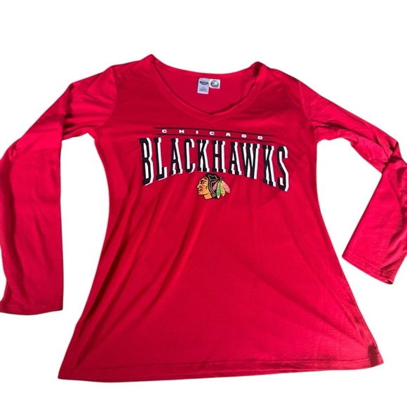 CONCEPTS SPORTS CHICAGO BLACKHAWKS NHL LONG SLEEVE TEE T SHIRT Women's Sz Large - Picture 6 of 8